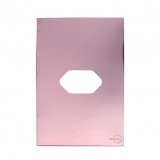 Placa p/ 1 Tomada horizontal 4x2 - Novara Glass Ouro Rose 
